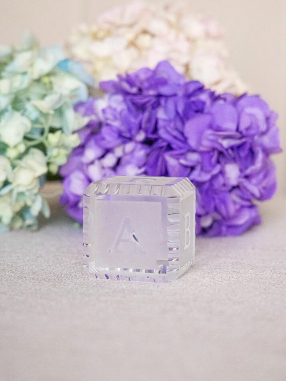 Waterford Crystal Baby Block Paperweight Figurine